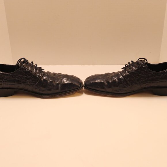 Giorgio Brutini Men\'s Dress Shoes Woven Black Leather Shoes Size 11M NO 934493